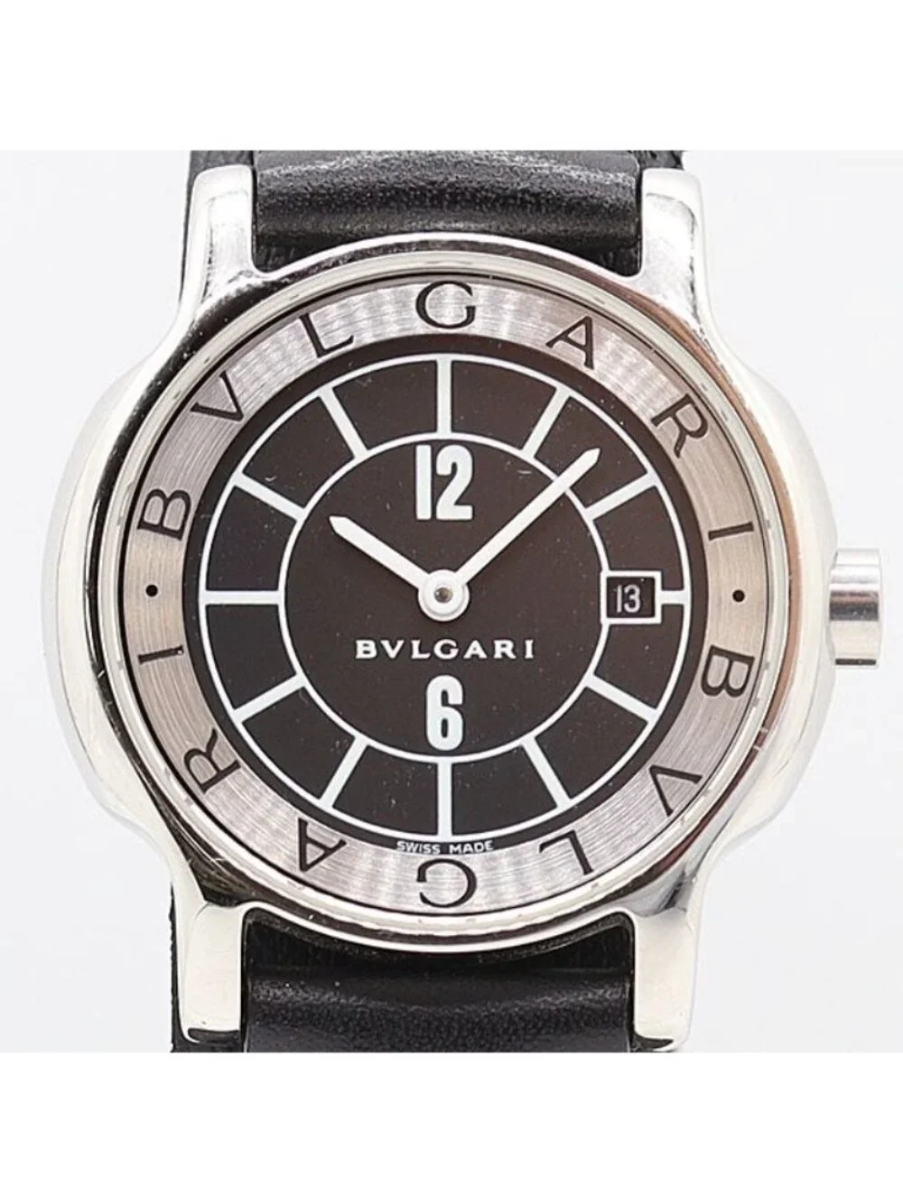 Bvlgari Bulgari Solotempo Quartz Date Black Dial Watch